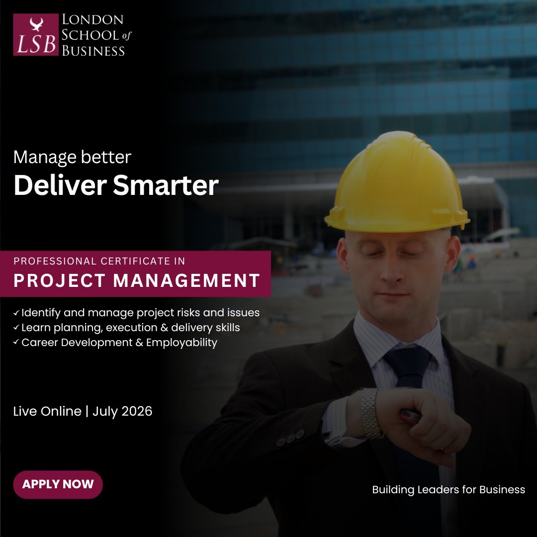 studyLSB's tweet photo. True leadership in project management isn’t just about managing tasks—it’s about driving strategy, delivering impact, and leading successful outcomes.

📞 Call: +44 (0)20 3305 8124
💬 WhatsApp: +44 (0)77 7772 0291

📧 Email: exed@lsbuk.com

Apply today: https://t.co/CichkipTFT https://t.co/P4N3vUJOk4