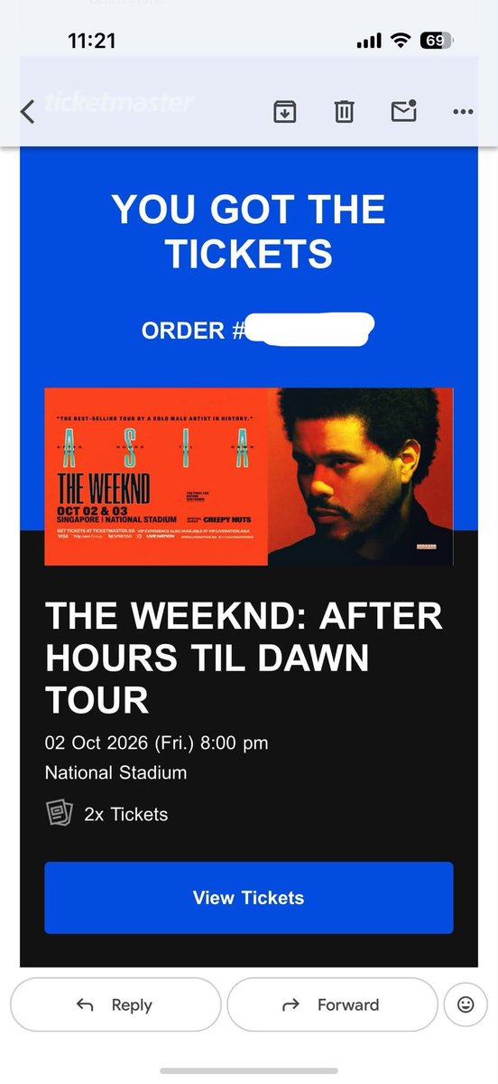 kaesadillas's tweet photo. WTS: 4 TICKETS FOR THE WEEKND IN SINGAPORE - OCT 2 (DAY 1)

CAT 7
SECTION 616
- ROW D (2 seats together)
- ROW P (2 seats together)

RFS: found 4 seats together!! https://t.co/NfUAvooYL4
