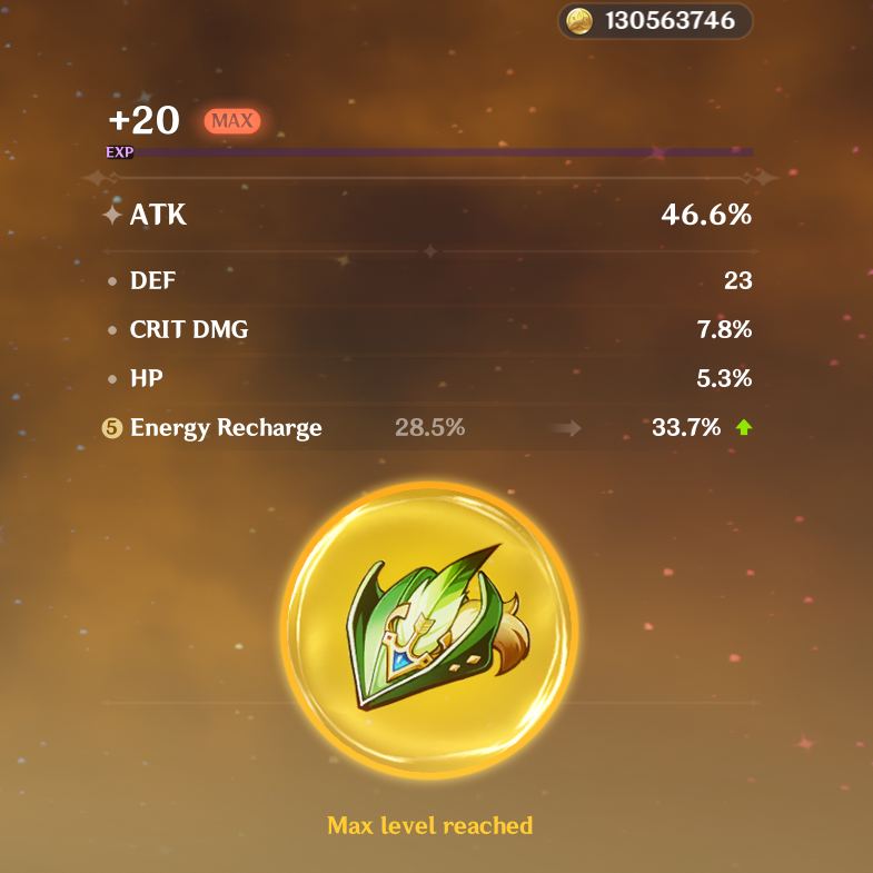 Moosashiden's tweet photo. This morning's Artifact luck in Genshin Impact fills me with energy. 🙃 https://t.co/GY2q6VD1Gj