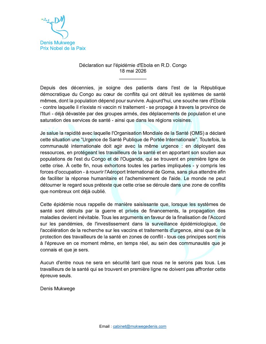 Denis Mukwege tweet media