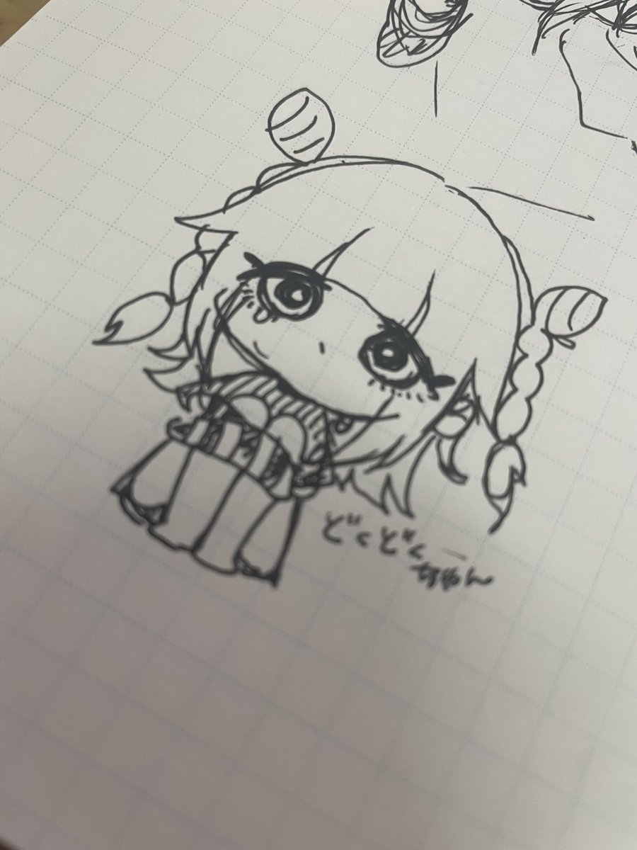 B__k9's tweet photo. どくどくちゃん。ボールペン。 https://t.co/iN0Km4ssj2
