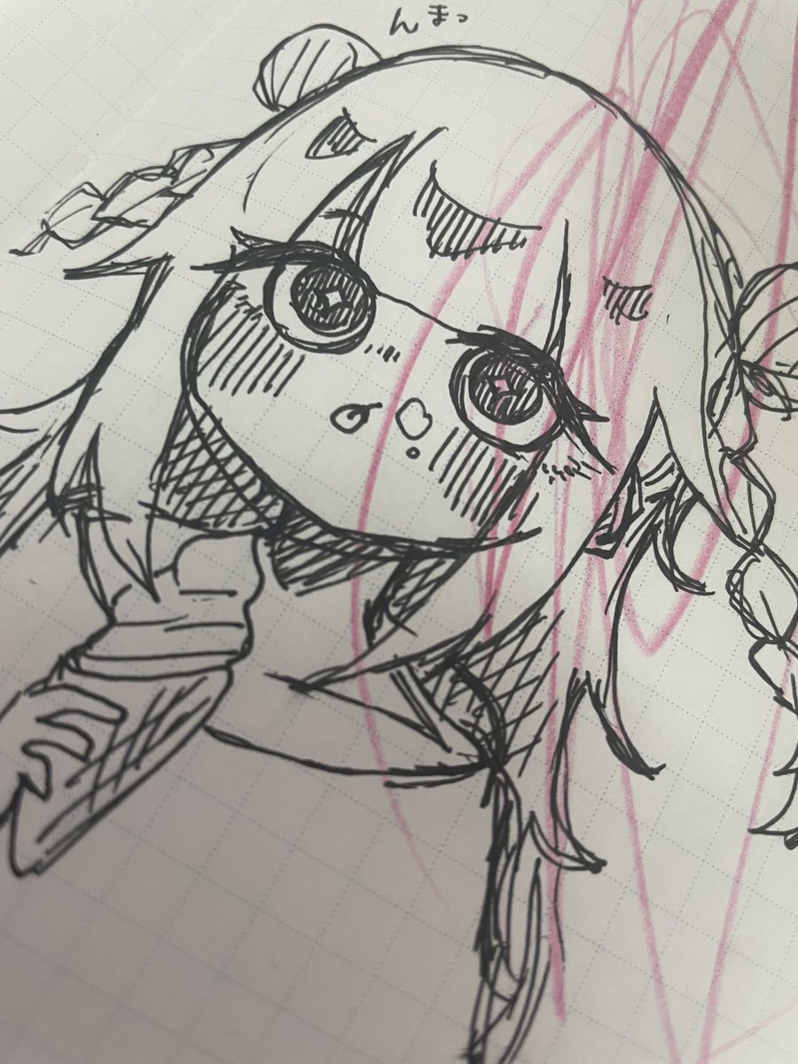 B__k9's tweet photo. どくどくちゃん。ボールペン。 https://t.co/iN0Km4ssj2