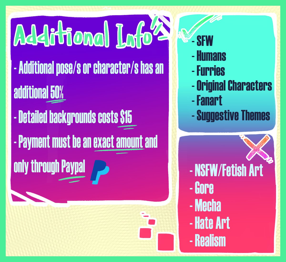 Matt_888888888's tweet photo. COMMISSIONS OPEN!!!🎉

If you're interested, answer the form below! Likes and Retweets are very much appreciated!! https://t.co/dJ6pwU5xvt