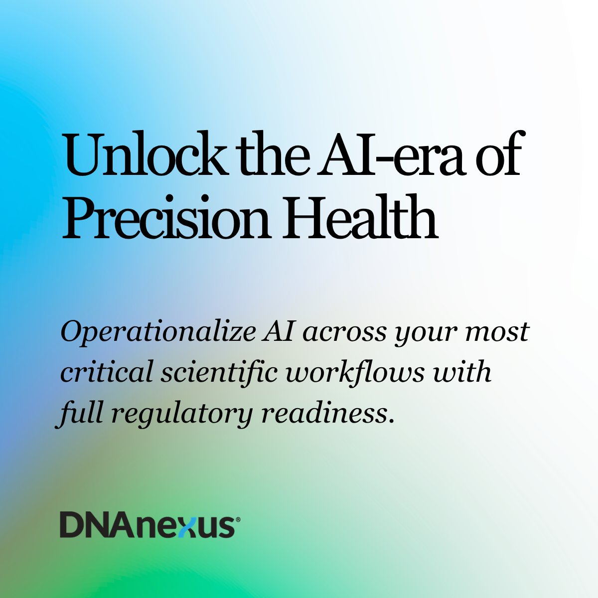dnanexus's tweet photo. Transition to the enterprise orchestration platform for building and running the next generation of AI models and autonomous agents: https://t.co/x6eXb341qg

#PrecisionMedicine #Genomics #LifeSciences #AIinHealthcare #AIInnovation https://t.co/vMVMPDFwDv