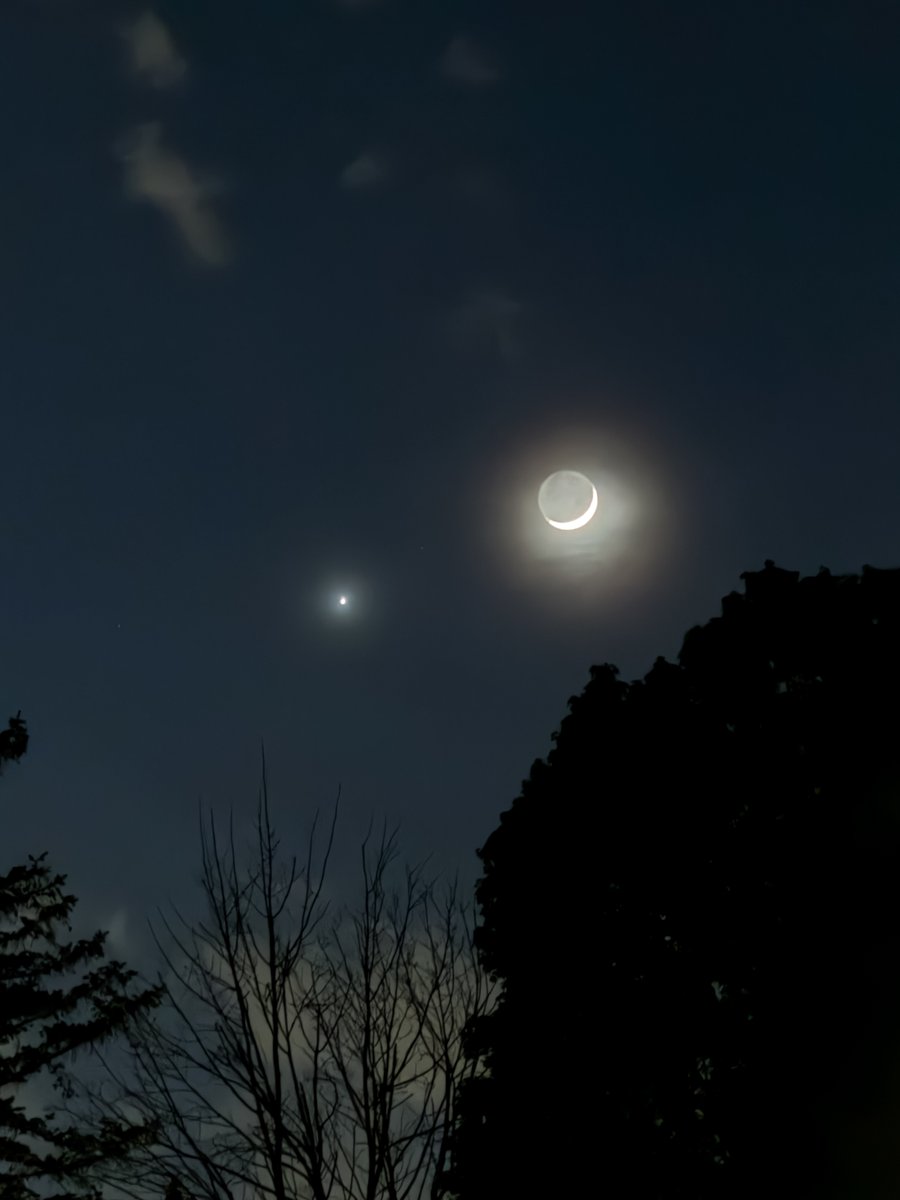 Some viewers sent photos to News 8 of the Moon's crescent