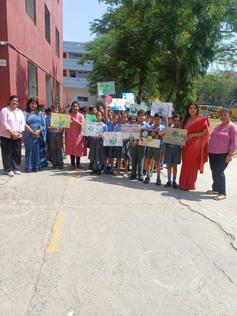 IPSPV's tweet photo. Grades III &amp; V held an Environmental Awareness Rally on May 14, 2026. Using placards and slogans like “Save Water, Save Life,” students promoted cleanliness, tree plantation, and the SDGs for a sustainable future. https://t.co/PB6De7f9aA