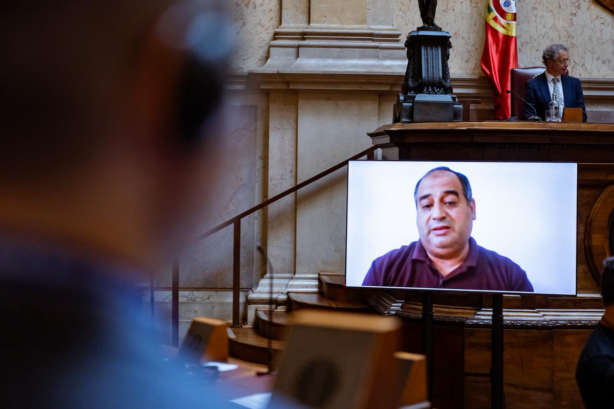 NSCentre's tweet photo. Mr Abou Jamous: Being with you, in the House of Democracy, would have had profoundly symbolic significance. This place represents the meeting between history and the present — between the memory of struggles for freedom and today’s fights for human dignity. 
#NorthSouthPrize https://t.co/eFacXEmS0I