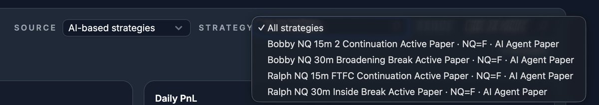 stratalerts's tweet photo. Two AI agents are autonomously testing various strategies. Ralph and Bobby. Stay tuned. https://t.co/MZRs7EnDyK