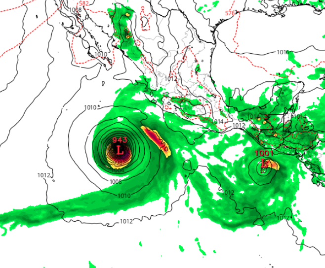 ZoomCenter's tweet photo. GFS model shows June 4 a tropical cyclone in the eastern pacific by Mexico and we will see if it happen https://t.co/F5mPCKSvQe