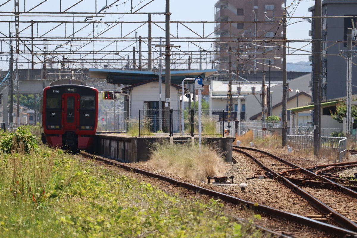 jikko680687's tweet photo. 【今日の787系Vol.2】2026/5/19(Tue)
5006M特急にちりん6号 宮崎空港7:45発 大分行き(大分11:10着)
787系 BO6101編成(分オイ) ※営業車検測装置搭載車両

#787系 #BO6101 #大分車両センター #日豊本線 #大在駅 #坂ノ市駅 https://t.co/MFUH52nd04