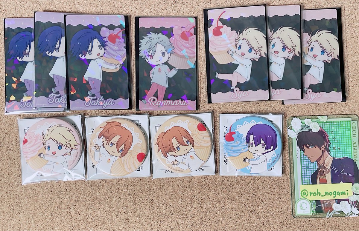 交換】うたプリ BGS ちびキャラ クリアカード 缶バッジ 譲) 真斗