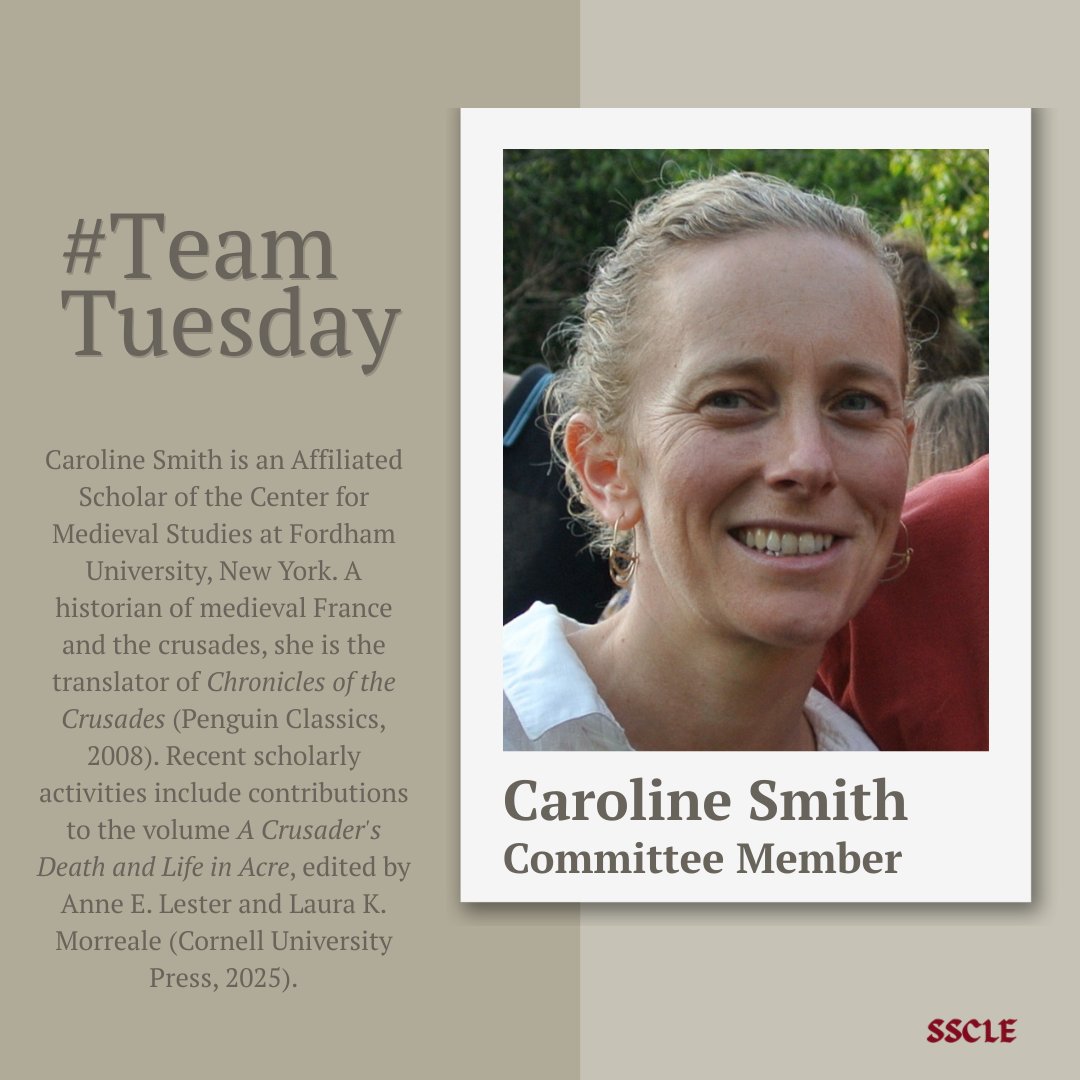 latineast's tweet photo. 🗓️ #TeamTuesday | Meet our Committee Member
This week we introduce Caroline Smith, Affiliated Scholar of the Center for Medieval Studies at Fordham University, New York. https://t.co/bYWmc6TOmX