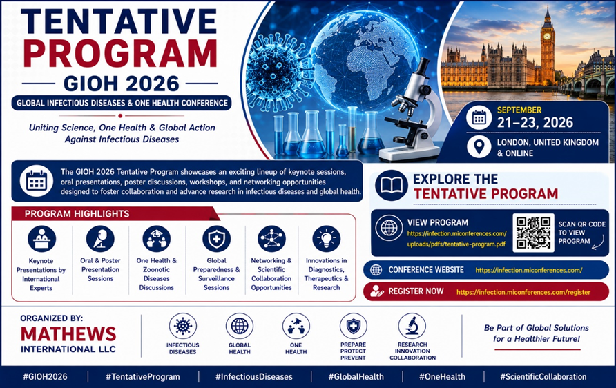 Infection_Event's tweet photo. 📘 Tentative Program – GIOH 2026(@Infection_Event)
Explore the scientific sessions, keynote presentations, oral talks, poster sessions, and networking activities planned for GIOH 2026.
📄 View Program: https://t.co/fYqvlWLjhH
#GIOH2026 #TentativeProgram #InfectiousDiseases https://t.co/LmHqrACKcv
