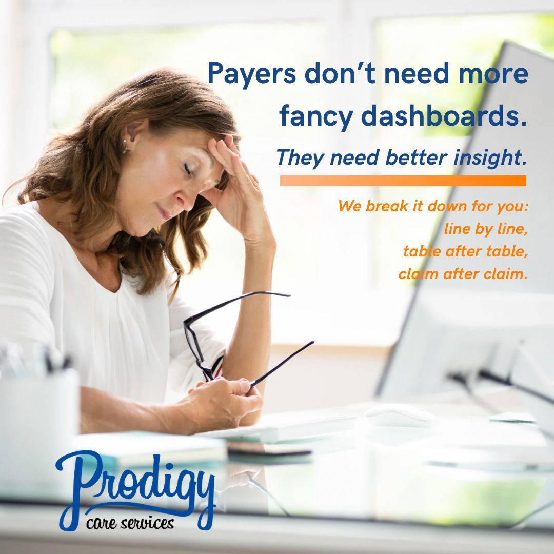 prodigyserves's tweet photo. Payers are drowning in dashboards.

More charts. More visuals. More “insights.”

But reporting volume and actual clarity are not the same thing.

Because better decisions come from better understanding — not just better graphics.

https://t.co/9zg1t6lO0p

#prodigyserves https://t.co/gQURV7nlj4