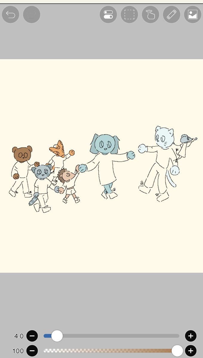 2t00mbs's tweet photo. I just started coloring my children and it looks as if they're wearing clothes of the same color and they're in a cult 💀 https://t.co/KBYKZpLoyX