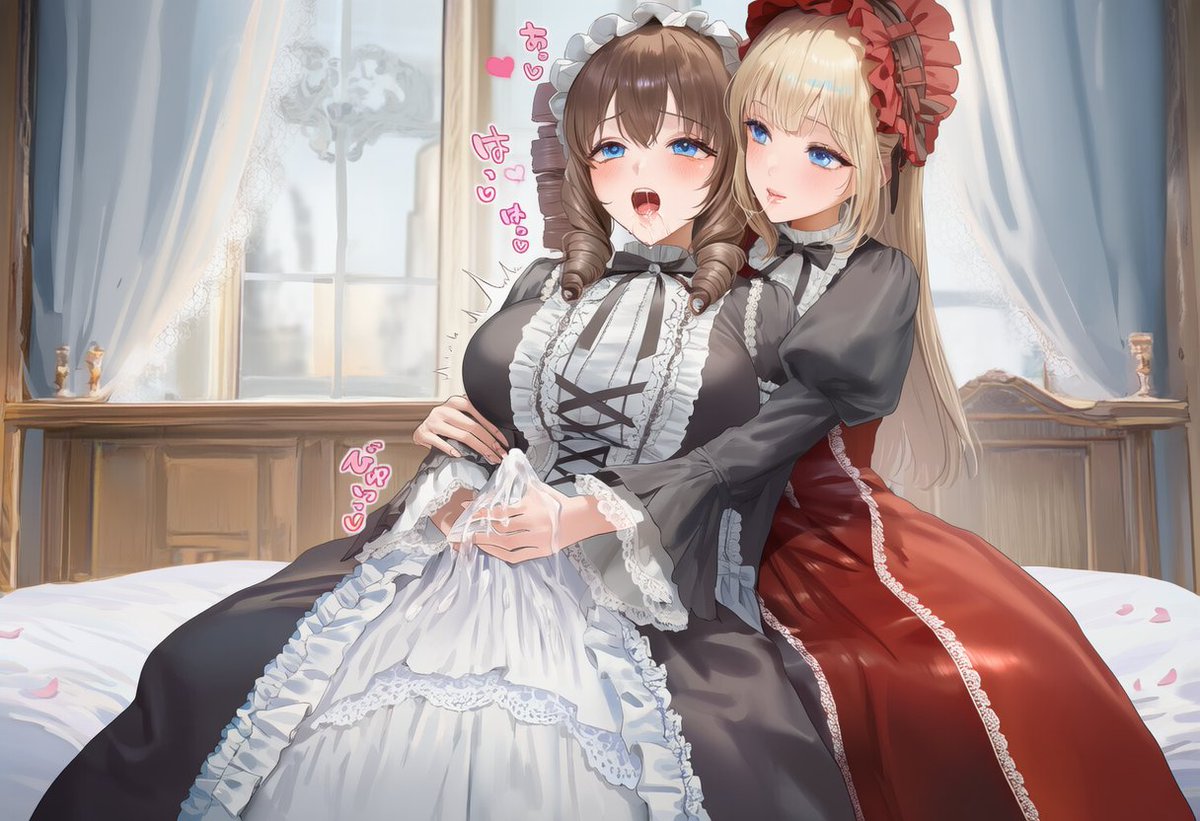 AutomataRio's tweet photo. 過去作紹介✨「ふたなりロリィタさんの完全着衣交尾」💖
見目麗しいふたなりロリィタさんたちが、美しく可憐で豪奢なロリィタドレスを完全着衣のまま💖スカートの中で反り返ってしまったお互いのオスチンポをロリ服ごしにいたわりあうCG集✨ https://t.co/znOMeaT4qh