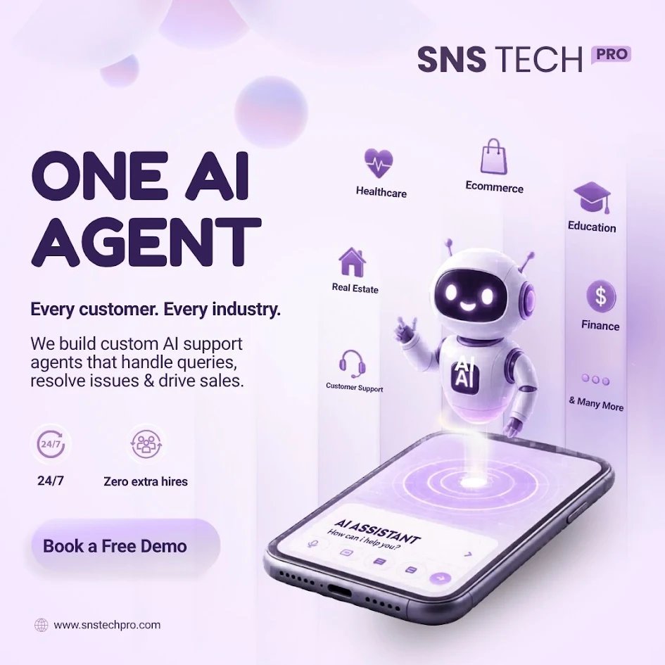 SearchnScore's tweet photo. What if one AI agent handled all your customer queries?

No hiring. No training. No delays.

24/7 instant support that answers and converts.

That’s what we build.

Book demo: https://t.co/SZuoyRGMeX

#AI #AIagent #chatbot #Automation #ecommercewebsite #aisupport #SaaS https://t.co/DW9mPZjkWy