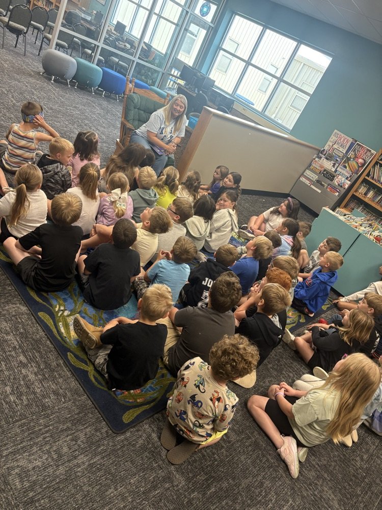 WNRockets's tweet photo. Mrs. Grace had one final read aloud to the elementary students this morning. She read them Last Day Blues. We will sure miss you Mrs. Grace but we hope you enjoy retirement. https://t.co/FVFBVFQ9dB