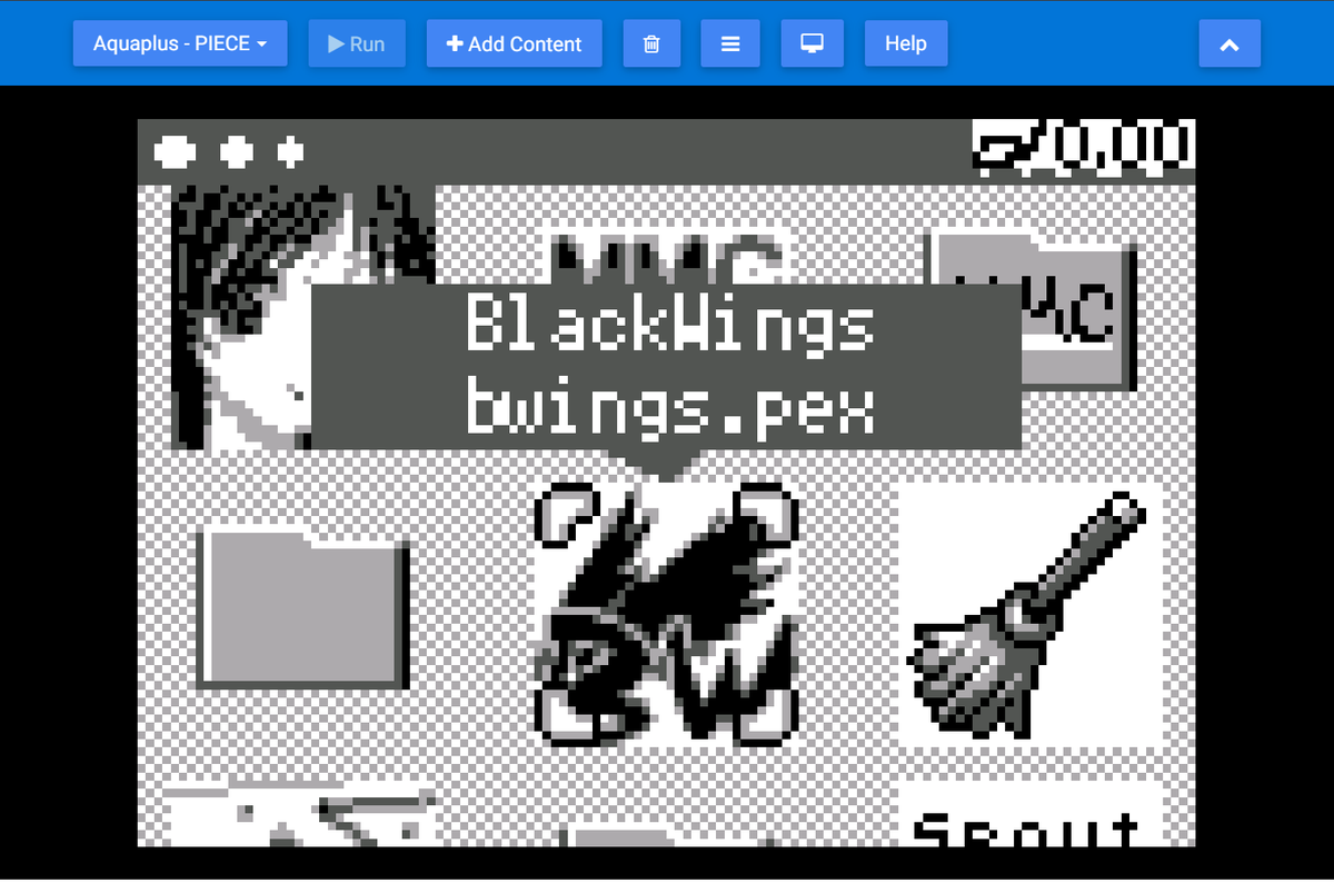 autch's tweet photo. P/EMUじゃないP/ECEエミュ、#RetroArch の Web フロントエンドで WASM 版が動いた…けど、倍ぐらい遅い感じ #aquapluspiece #piece_me https://t.co/u4MZLHuo19