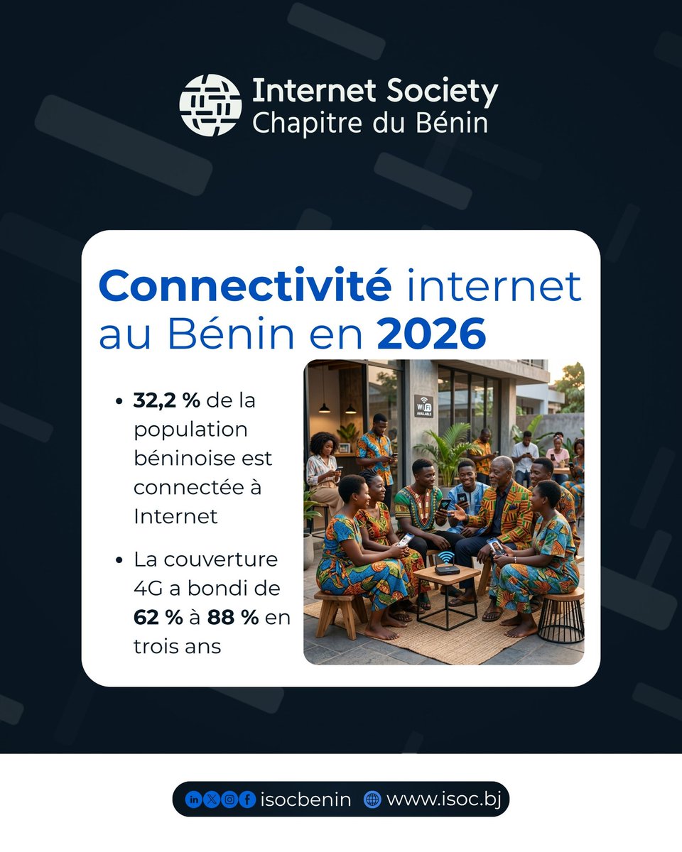 isocbenin's tweet photo. 𝐂𝐨𝐧𝐧𝐞𝐜𝐭𝐢𝐯𝐢𝐭𝐞́ 𝐈𝐧𝐭𝐞𝐫𝐧𝐞𝐭 𝐚𝐮 𝐁𝐞́𝐧𝐢𝐧 𝐞𝐧 𝟐𝟎𝟐𝟔 : 𝐥'𝐞𝐬𝐬𝐞𝐧𝐭𝐢𝐞. 

𝐋𝐞 𝐝𝐞́𝐟𝐢 𝐫𝐞𝐬𝐭𝐞 𝐝𝐞 𝐟𝐚𝐢𝐫𝐞 𝐩𝐫𝐨𝐟𝐢𝐭𝐞𝐫 𝐥𝐚 𝐫𝐞́𝐯𝐨𝐥𝐮𝐭𝐢𝐨𝐧 𝐧𝐮𝐦𝐞́𝐫𝐢𝐪𝐮𝐞 𝐚̀ 𝐭𝐨𝐮𝐬, 𝐩𝐚𝐬 𝐬𝐞𝐮𝐥𝐞𝐦𝐞𝐧𝐭 𝐚𝐮𝐱 𝐳𝐨𝐧𝐞𝐬 i https://t.co/hvTWGhWUq4