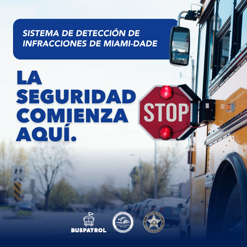 MDCPSEspanol's tweet photo. Ayer inició el control de infracciones en autobuses de @MDCPS. Rebasar la señal de alto conlleva una sanción de $225. Cuidemos a los estudiantes. Más información en: https://t.co/3ZFJWuoG25 #SuMejorOpciónMDCPS https://t.co/JQMsiw71E9