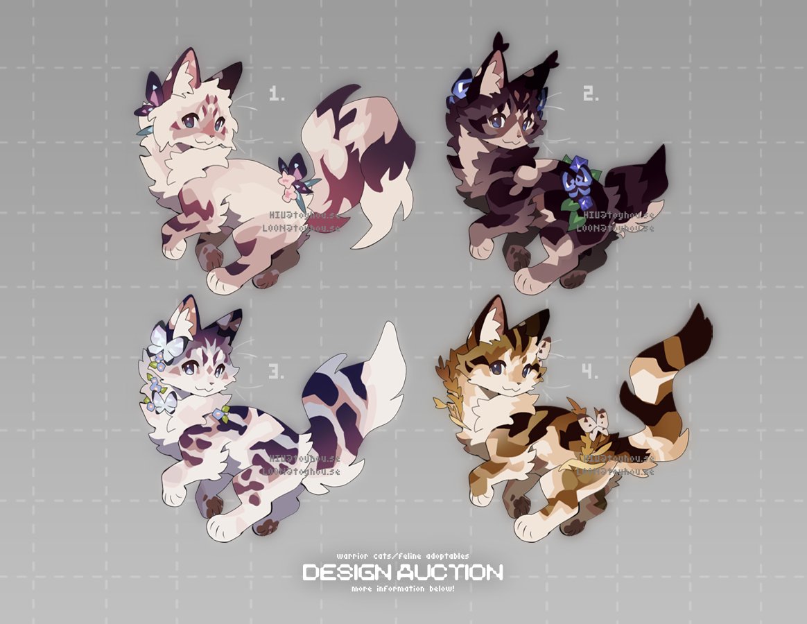 97ducklings's tweet photo. some warrior cats / feline adoptables up for auction!🐈 https://t.co/4vdXLQKFAD