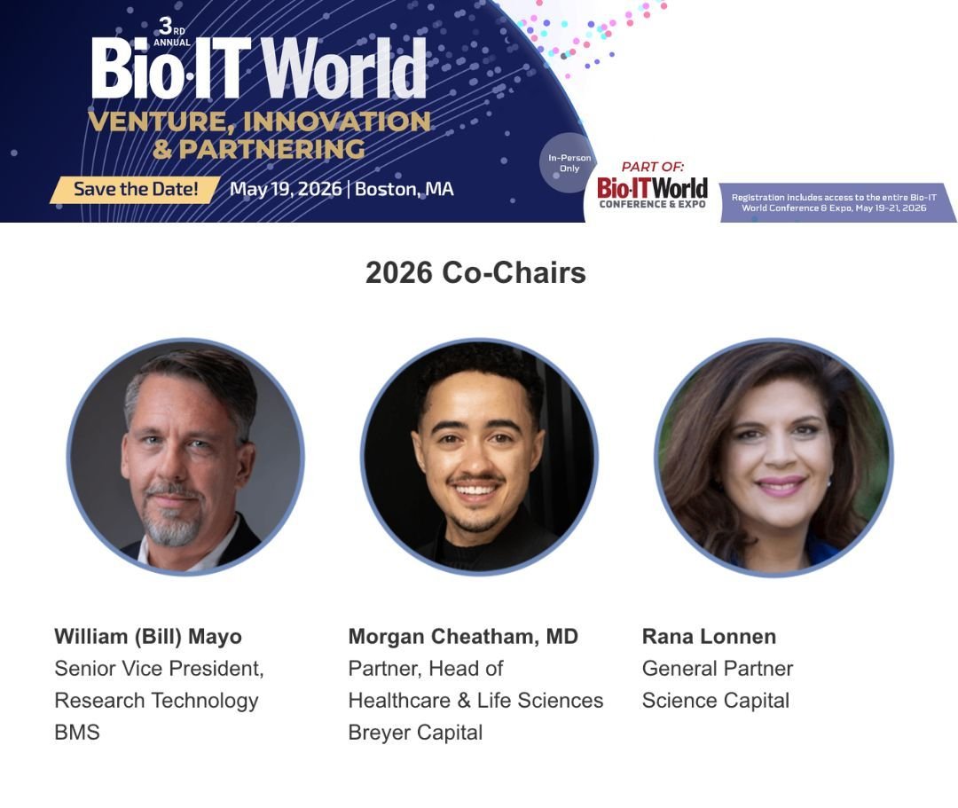 morgancheatham's tweet photo. excited to co-chair the @bioitworld executive summit this week in Boston today!

this is our largest program to-date, with leaders from @generate_biomed, @FlagshipPioneer, @ThirdRockV, @nablabio, @sanofi, @Amgen, @google, and @EliLillyandCo all under one roof. https://t.co/PmtdnvdqGO