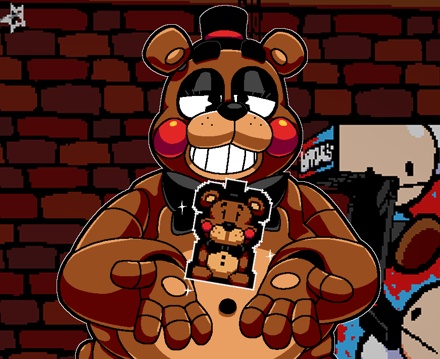 GameBearFrickin's tweet photo. Sooo... I tried making a mini-me after seeing the plush merchandise! I think... I did an okaaaaaaay job! https://t.co/C7PuzYW9Hx
