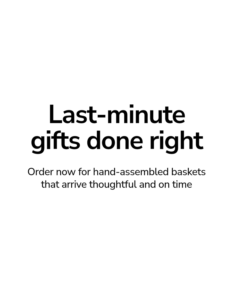 GlitterBaskets's tweet photo. Last-minute gift panic?

You can still send something that feels truly thoughtful.

Hand-assembled in Canada.
Beautifully wrapped.
Delivered fast and ready to impress.

Free shipping over $60. https://t.co/HiyjmKfWHW