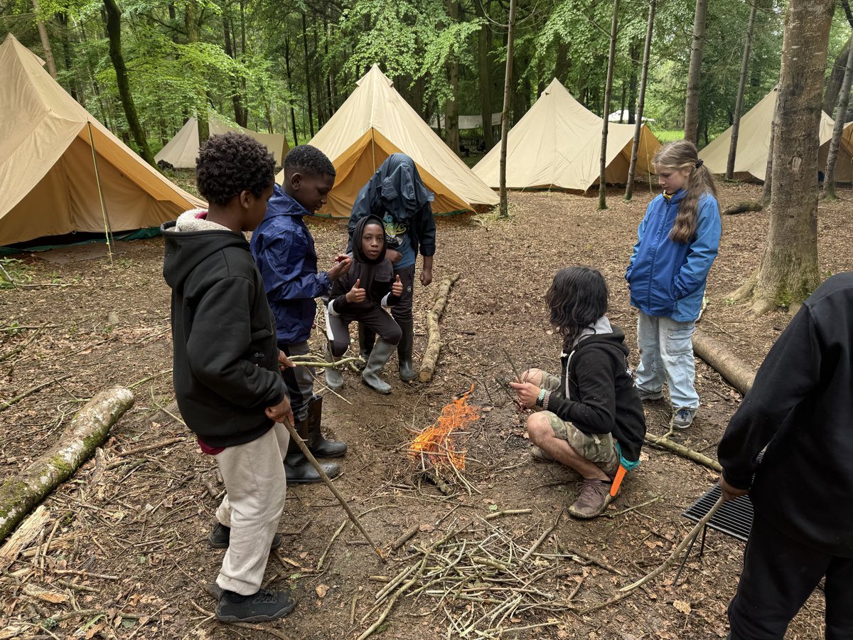 JDPSoffice's tweet photo. Year 6 are settling in nicely to their weeks in the woods. So far the weather has been kind. https://t.co/7RGlD1hbBc