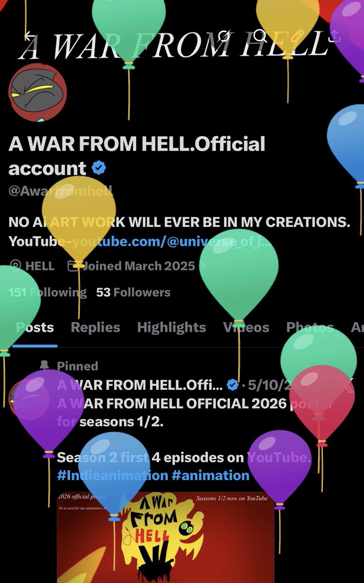 A WAR FROM HELL.Official account tweet media