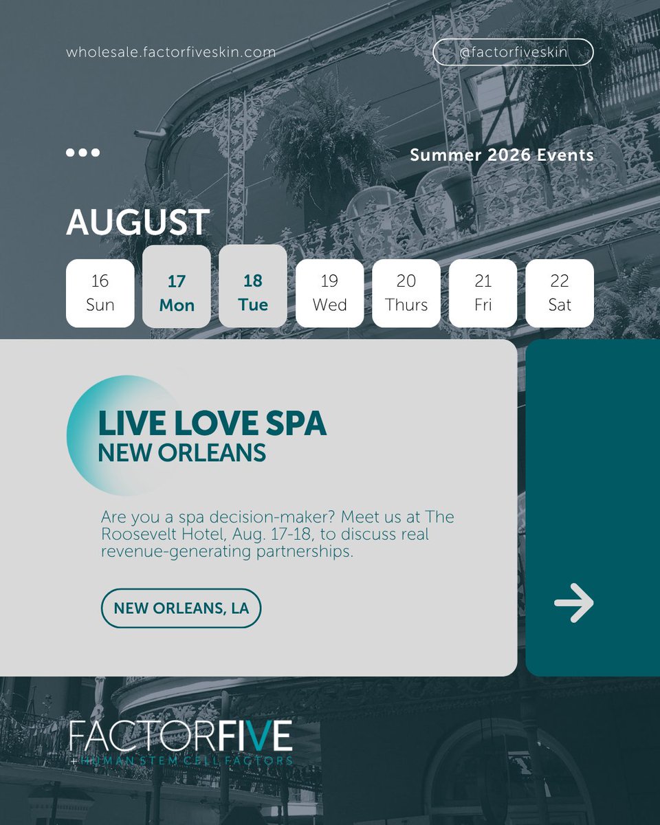 FactorFiveSkin's tweet photo. #FACTORFIVE is coming to a city near you! See the full schedule here: https://t.co/oAARsLC43U https://t.co/FdGTOOVoKH