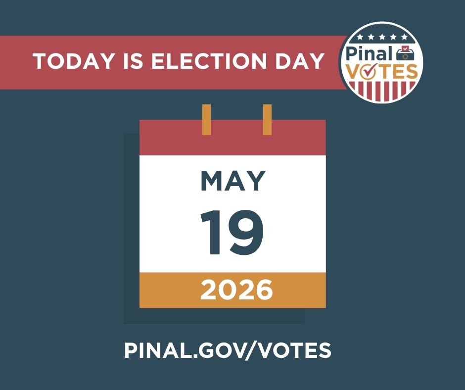 PinalVotes's tweet photo. The Jurisdictional Election in the Town of Mammoth is today!  

📍 Two polling locations open from 6:00 a.m. to 7:00 p.m. 
 🗳️Find your polling location:  https://t.co/90QWtCk8t1

Have questions? Call us! 520-509-3555. https://t.co/fLXZm7H6Ik