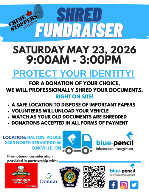 BluePencil_Info's tweet photo. Got old paperwork piling up?
Bring it to the Shred Fundraiser and have it securely destroyed on site.
📅 May 23 | 9am–3pm
📍 Halton Police, Oakville
Protect your identity + support a great cause.
#ShredEvent https://t.co/4jU0z5PT4Y