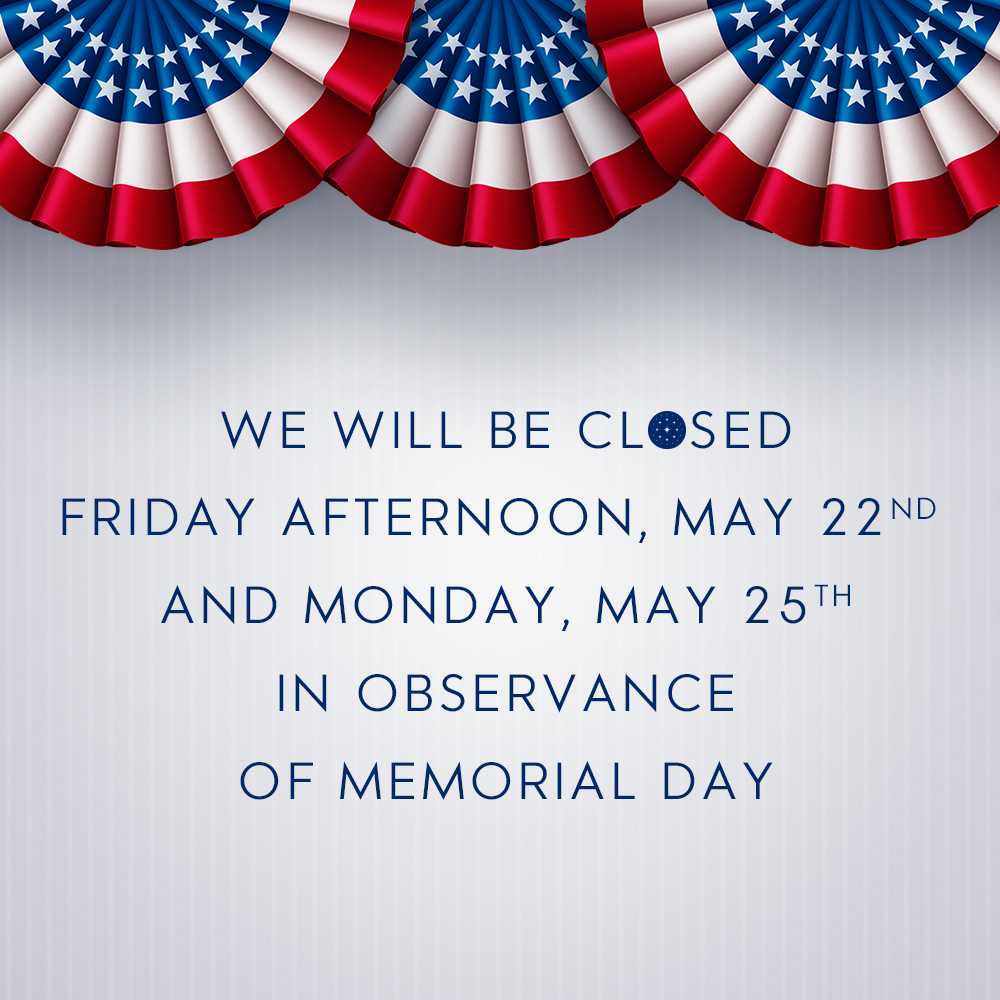 CantoUSA's tweet photo. We will close early on Friday afternoon, May 22nd, and will be closed on Monday, May 25th, in observance of Memorial Day. We will reopen on Tuesday, May 26th. Have a great weekend and holiday!

#cantousa #memorialday #memorialdayweekend #memorialday2026 https://t.co/1mDAkuyIiN