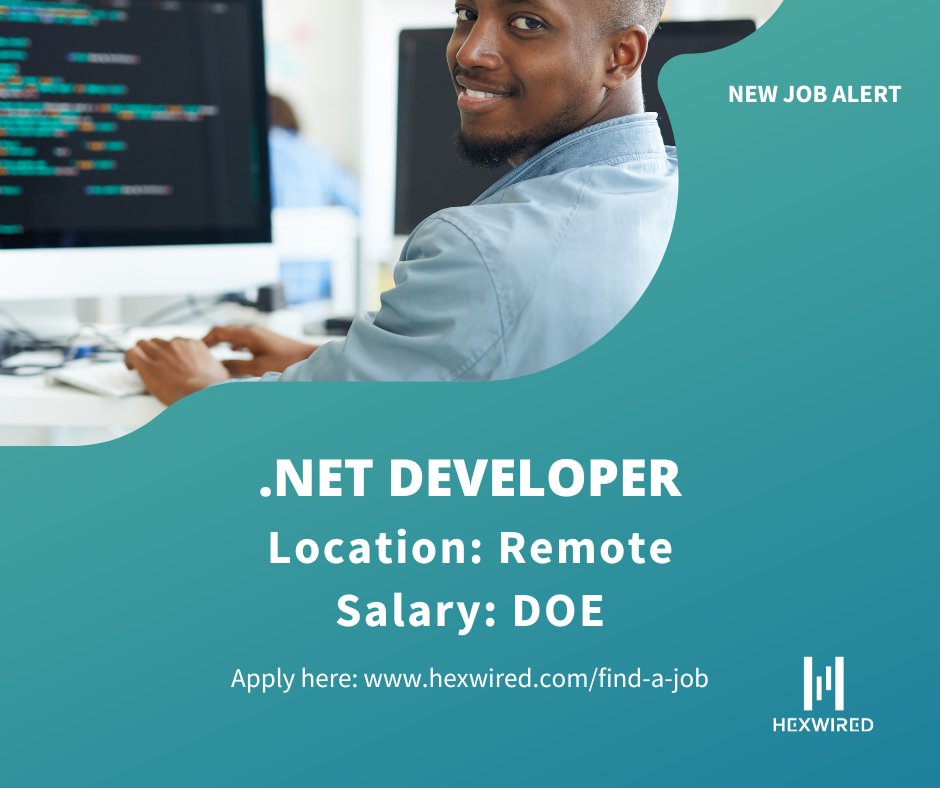 hexwired's tweet photo. NEW JOB ALERT: .NET Developer💥

Position details:
📛 .NET Developer
📌 Remote
💷 DOE

Apply here➡️ https://t.co/Jp9vWOSHHC

#HexwiredRecruitment #DotNetDeveloper #CSharp #SoftwareEngineer #RemoteJobs #UKJobs #TechJobs #BackendDevelopment #Recruitment #TechRecruitmentSpecialists https://t.co/0ZMXpvdgy8