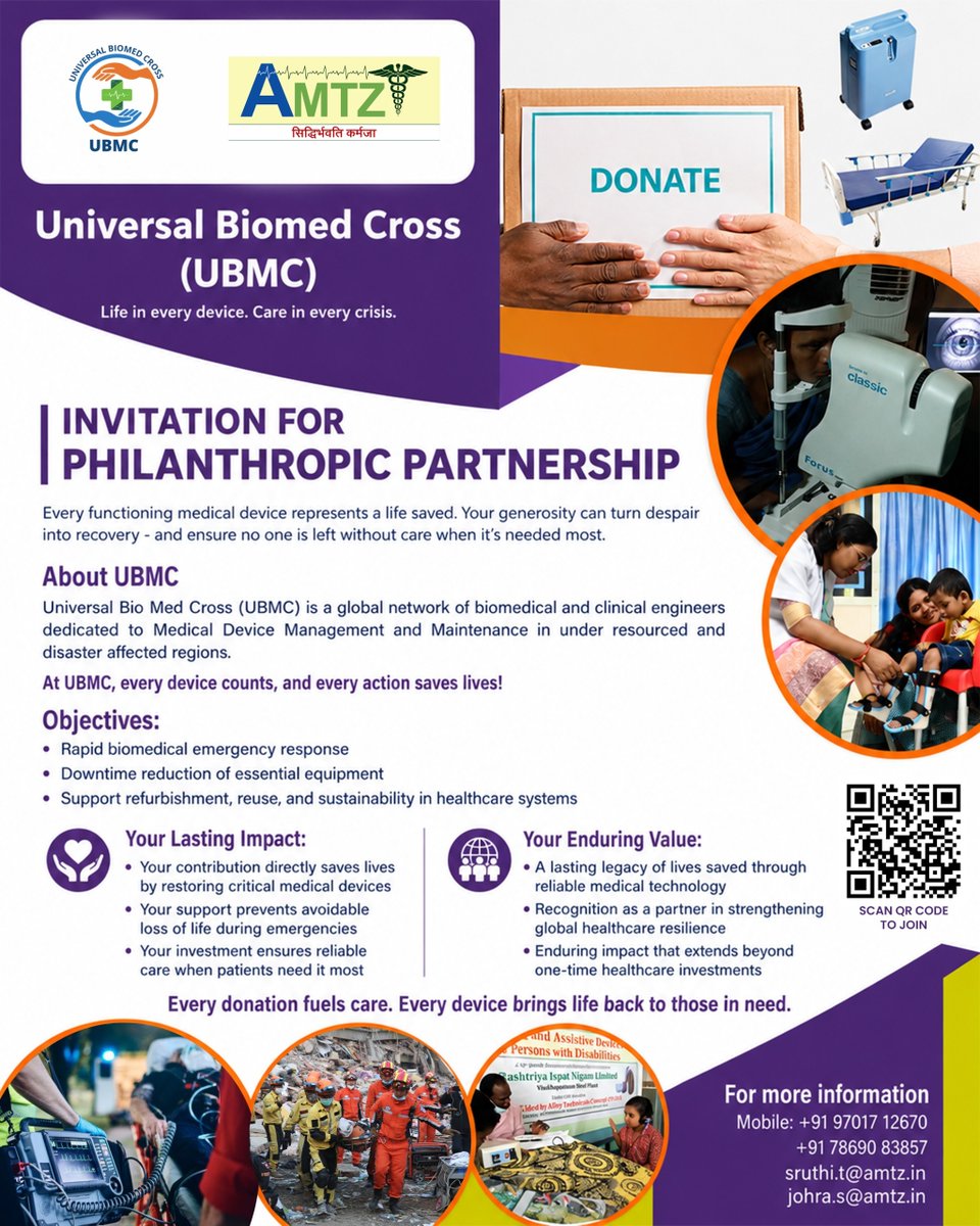 UBMCinfo's tweet photo. 🔺When #disasters #strike, #healthcare must #continue.

🔺@UBMCinfo is #developing a #global #biomedical response #ecosystem for #Rapid #medical #device #restoration and #system #support in critical #moments.

🔺Join the #mission :  https://t.co/apQRlZ0HXQ https://t.co/OyAdnamMy6
