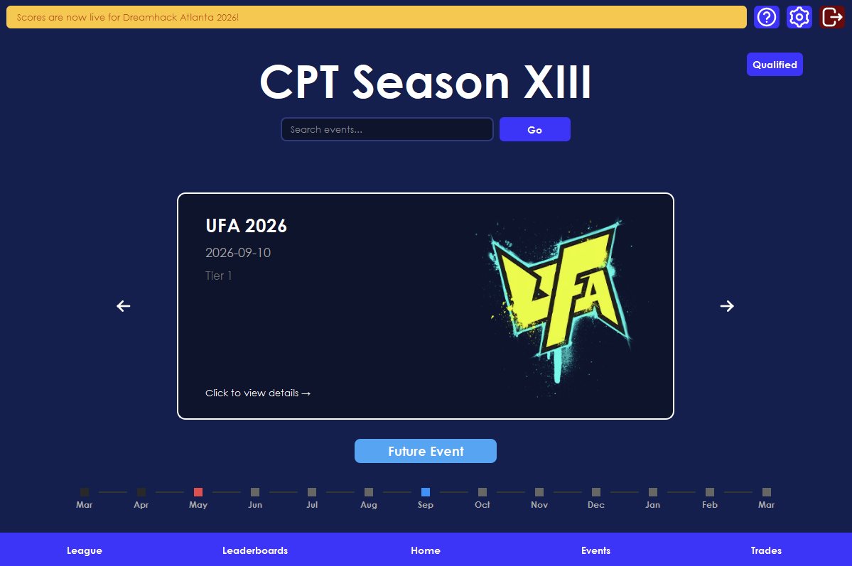Fantasy_SF6's tweet photo. UFA 2026 has been added to the schedule!

With this the full CPT schedule has been confirmed. More non-CPT tournaments will be added as they're announced! https://t.co/cneFcPzXNN