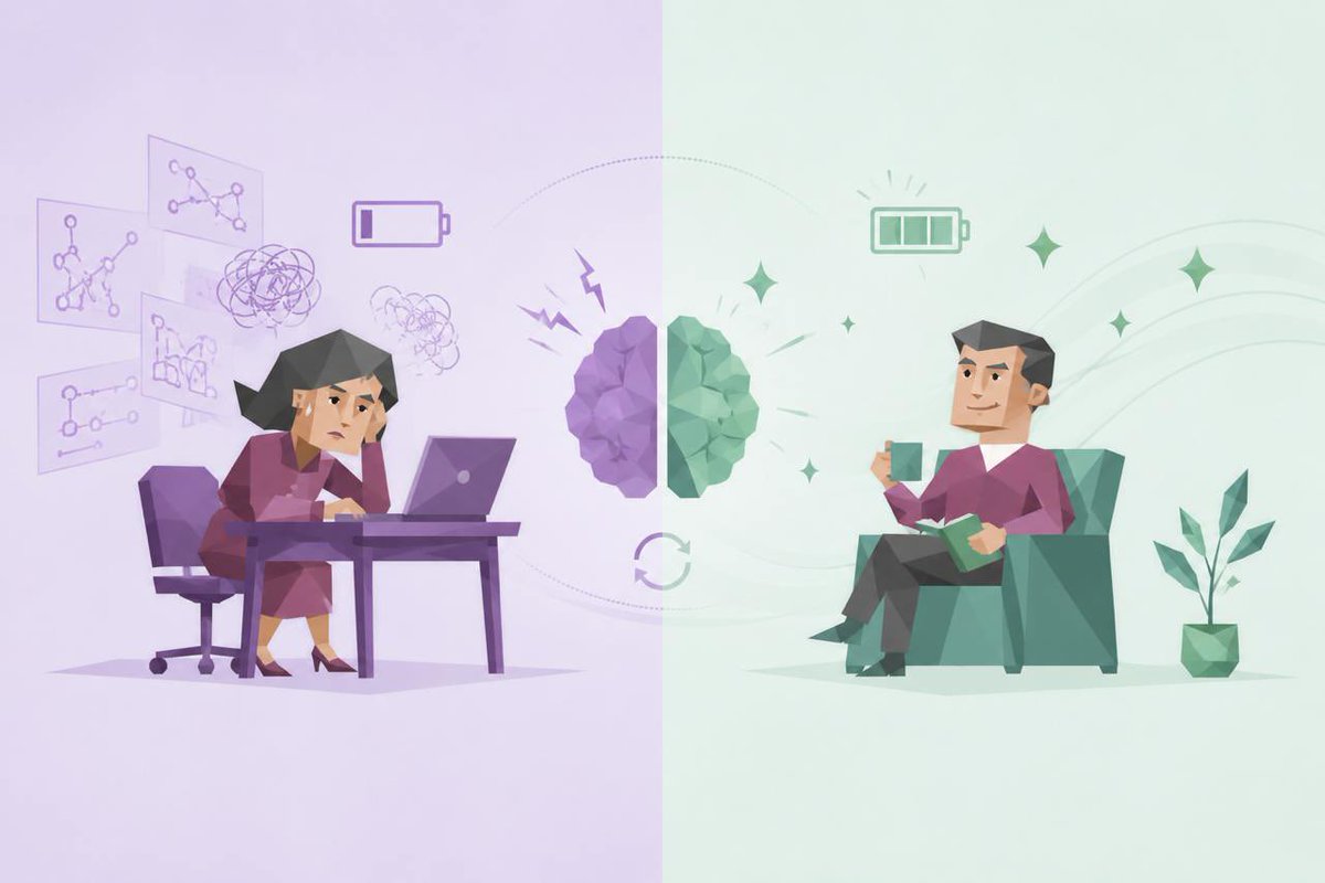 SUPERFORTUNE888's tweet photo. Why your brain gets exhausted (according to your MBTI) 🧠📉

Analysts (NT):
Your mind gets trapped in logic loops until the system freezes.

Diplomats (NF):
You absorb emotional background noise until empathy becomes overload.

⛓️‍💥The mistake?
Using the wrong recovery strategy.

- An Analyst needs to break the loop.
- A Diplomat needs an emotional reset.

Find your type and understand how your mind works:
🔗 https://t.co/BhGki9JxD7 🔮