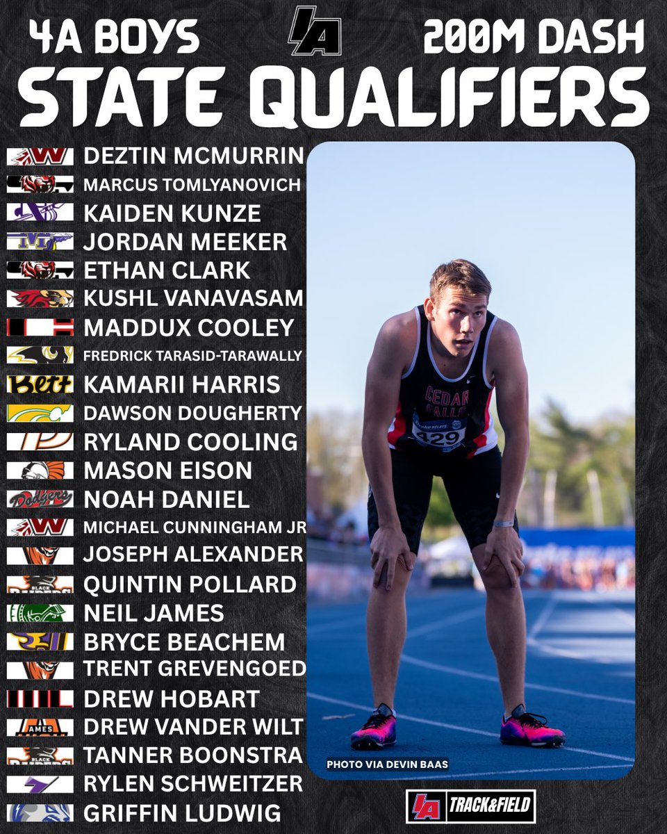 IATrackfield_'s tweet photo. BOYS 200M DASH STATE QUALIFIERS 🚨

#IATrack https://t.co/hGtg7Se99x