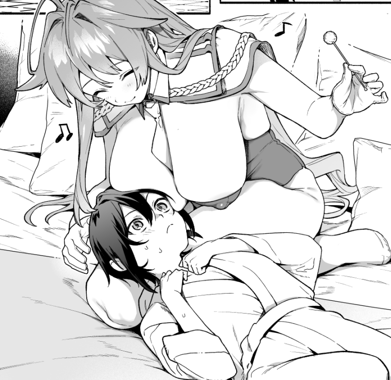 上下から高級まくらに挟まれている 
