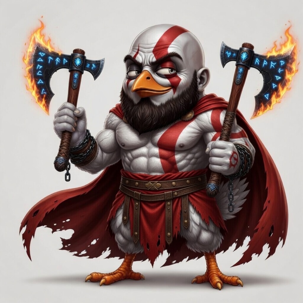 MiracleShaker's tweet photo. #Meme #Solana #TACO #God_of_war TACOs - The God of War, as he fought, overthrew the entire leather Olympus.🐔🥤 https://t.co/vvmTYWrjws