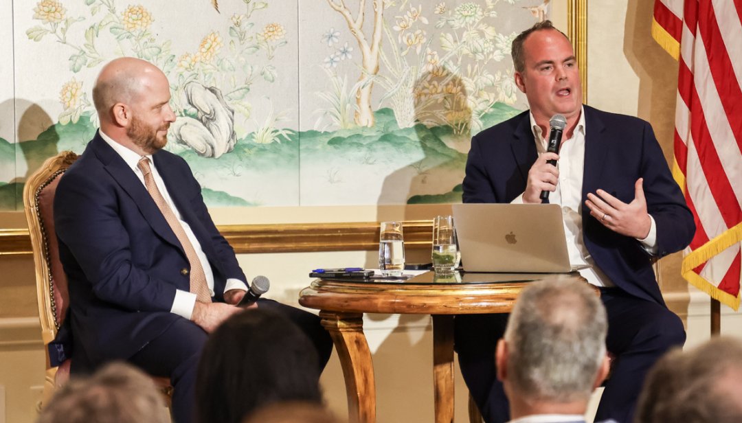 ClaremontInst's tweet photo. Earlier this month in Beverly Hills, Claremont's @RpWWilliams and @DocMJP examined whether American liberty can survive without its moral foundation. 

A timely conversation on the enduring insights of the Founders and the American system as we approach our 250th anniversary. https://t.co/PncoStirsr