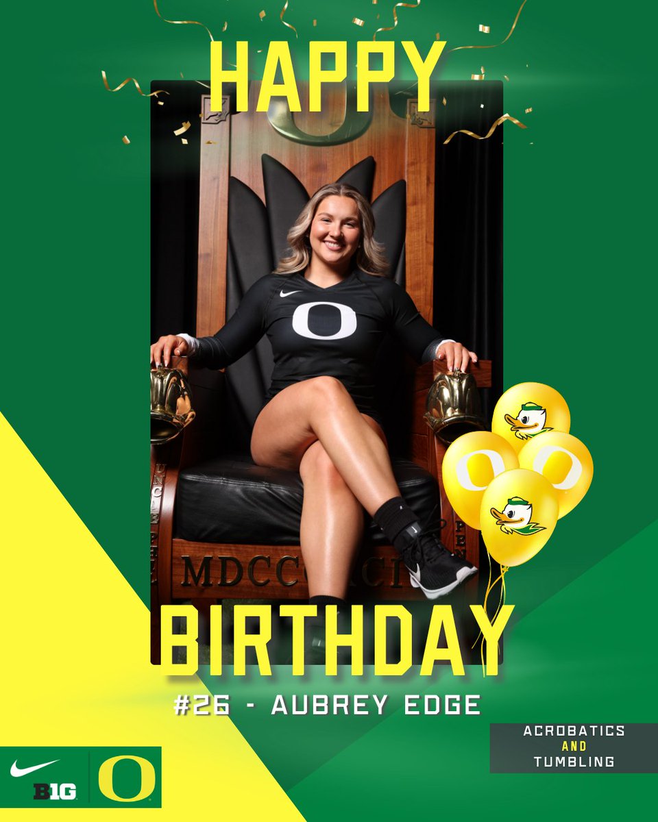 OregonAcroTumb's tweet photo. All smiles for Aubrey's birthday today 😁

#GoDucks | #Power https://t.co/dUCXXiB47w