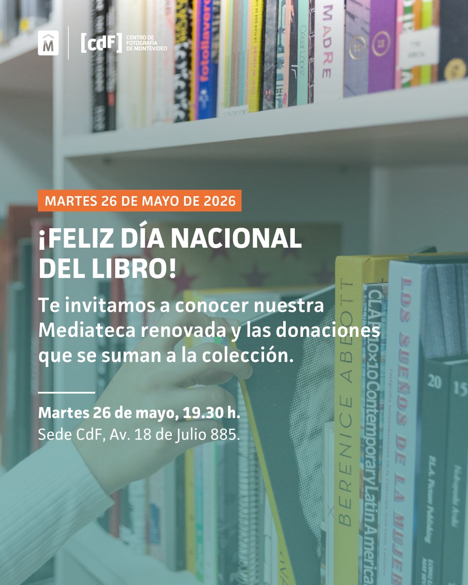 CdF_IM's tweet photo. 📣 Les compartimos la invitación a esta actividad por el Día Nacional del Libro.

🗓 Fecha y hora: martes 26 de mayo, 19:30h.
📍 Lugar: Sede CdF, Av 18 de Julio 885.

🙌 ¡Les esperamos!

*La actividad será transmitida en vivo por nuestra página de Instagram https://t.co/vu00jVdUxZ
