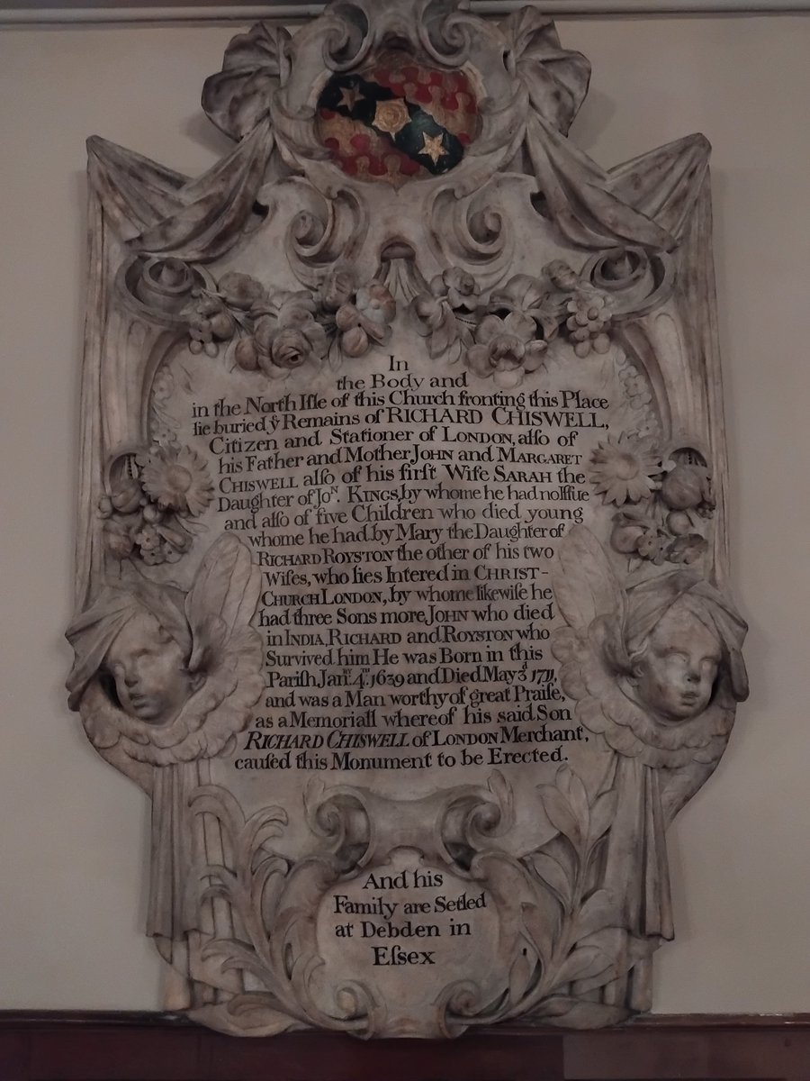 TimBryars's tweet photo. If I'm asking 'is this too niche?' it probably is, but I enjoy visiting memorials to booksellers and printers whose books I sell. On Sunday, a detour via St Botolph's in Postman's Park to tip my hat to Richard Chiswell. There was serious money to he had from John Speed's atlas. https://t.co/ce8MIedoi1