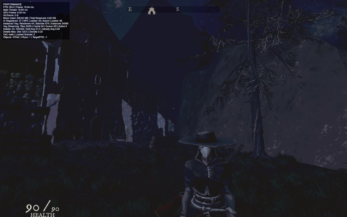 PlayNightCart's tweet photo. Night Cart is starting to come together in terms of cohesion. 

A gothic adventure about a Plague Doctor and a carriage driver transporting a body through 1619 Transylvania. 

#indiegame #gamedev #gothic #retro https://t.co/vDEWHLrukg