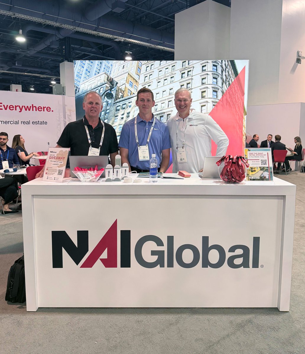 NAI_NP_Dodge's tweet photo. Our team representing NAI NP Dodge at @ICSC in Las Vegas! Brian Thomas, Will Schneidewind, and Todd Schneidewind stopped by the @NAIGlobal booth while networking with industry professionals from across the country. 

#ICSC #NAIGlobal #commercialrealestate https://t.co/kp910pZsuX