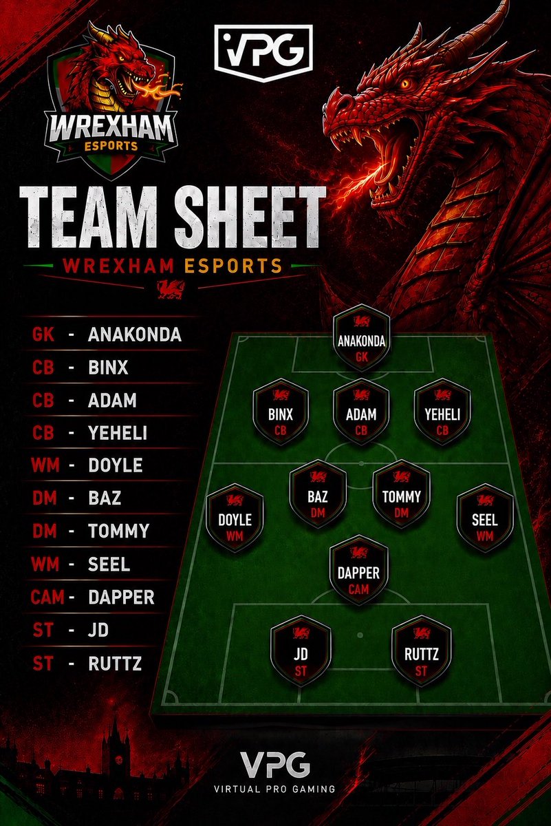 Wrexhamfc25's tweet photo. In The Red Corner @VPGEurope @VPGPremier @VPGUK #proclubs #esprts #eafc https://t.co/N8yOGH33Gx