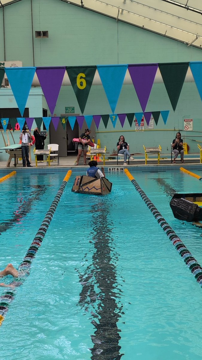 IandGCenter's tweet photo. We are so proud of our students for competing against the other high schools during #TechWars. We placed 3rd for the cardboard regatta and the win was a testament of their hard work in constructing the boat. #WeAreIandG #OWLitude @McAllenISD @jamesvarlack https://t.co/bY4ZF1DdJO